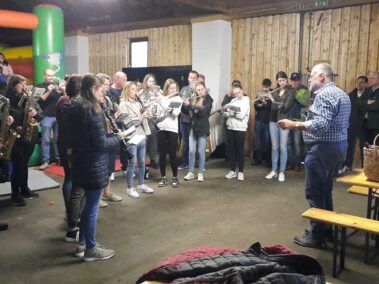 Ständchen Musikverein mit Erwin als Dirigent